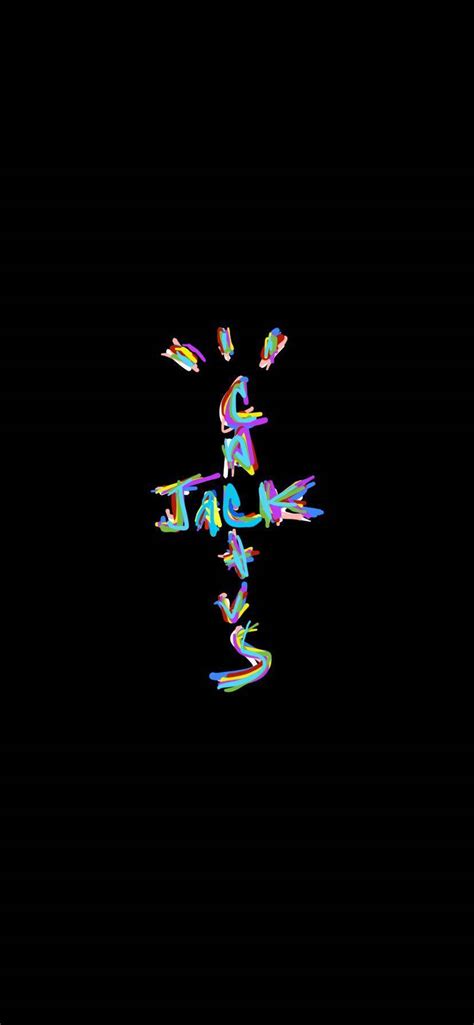 Download Cactus Jack Travis Scott Text Logo Rainbow Aesthetic Wallpaper ...