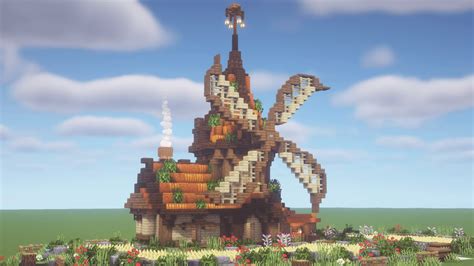 Minecraft | How to Build a Fantasy Windmill House (Tutorial) - YouTube