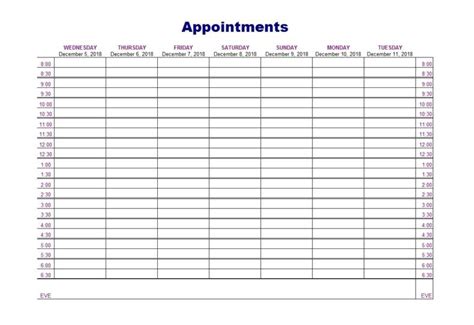 50+ Printable Appointment Schedule Templates [& Appointment Calendars]