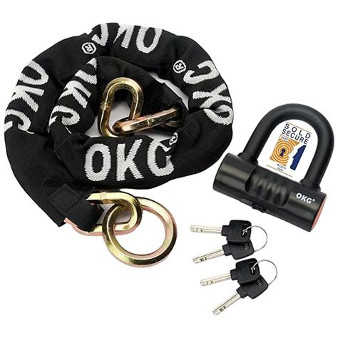 OKG Ultra Security Motorcycle Chain Lock, 12.6lbs, - BicycleGearGuides