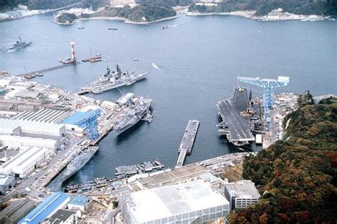 yokosuka naval base | Yokosuka Naval Base Aerial View 1980's , a photo ...