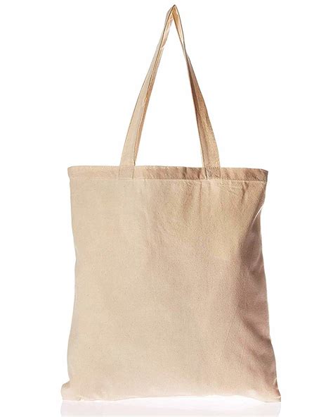 100% Cotton Canvas Grocery Shopping Bags , Durable Plain Cloth Bags