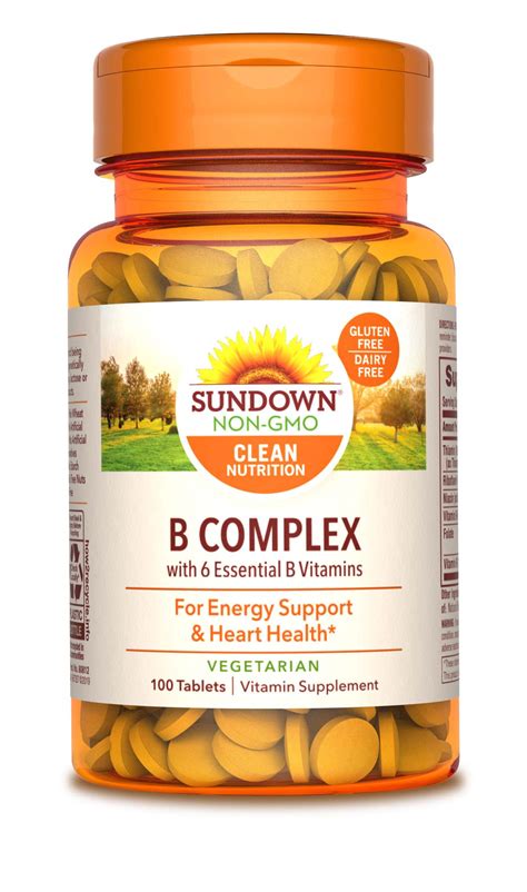 Sundown Naturals® Vitamin B Complex 100% RDV, 100 Tablets - Walmart.com