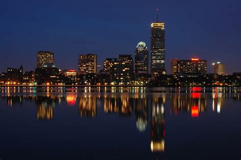 Boston Skyline at Night - a photo on Flickriver