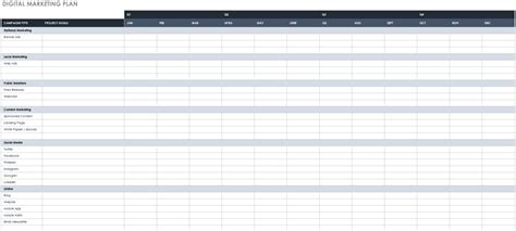 Free Marketing Plan Template Excel | DocTemplates