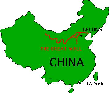 Map of the Great Wall of China