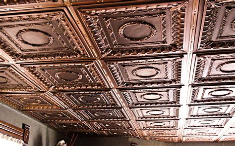 antique faux bronze tiles Vintage Tin Ceiling Tile, Metal Ceiling Tiles ...