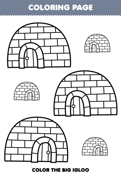 Igloo Coloring Pages Printable