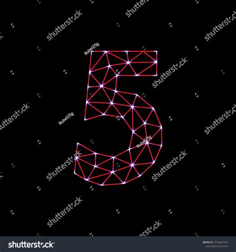 Number Five Logo Templates Black White Stock Vector (Royalty Free ...