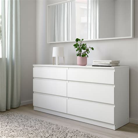 KULLEN Chest of 6 drawers, white, 140x72 cm - IKEA