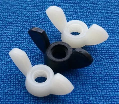 M4 M5 M6 M8 Wing nuts Nylon plastic nuts white black Adjustable Lighten ...