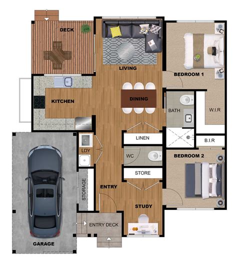 2D Floor Plan – Design / Rendering – Samples / Examples | The 2D3D ...