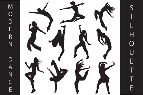 Modern Dance Silhouettes Graphic by davector · Creative Fabrica