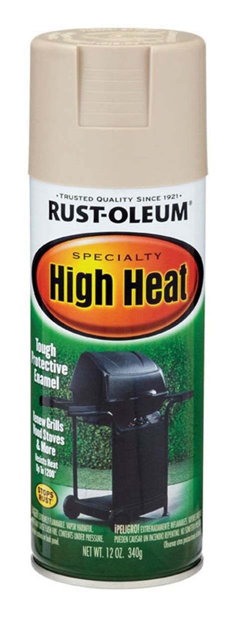 Rust-Oleum Specialty Satin Almond High Heat Spray Paint 12 oz ...