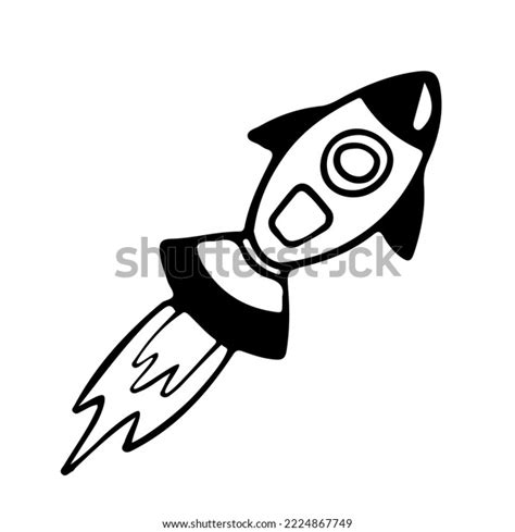 Spaceship Doodle Freehand Illustration Stock Vector (Royalty Free ...