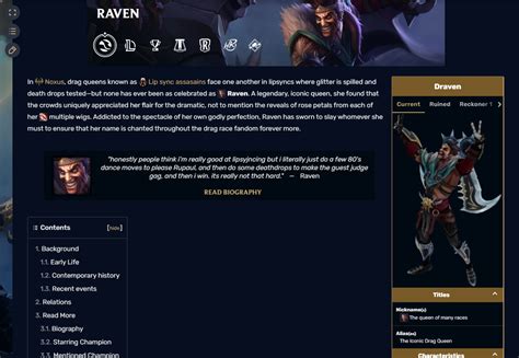 Omg guys they gave Draven a full lore rework, they even altered her ...