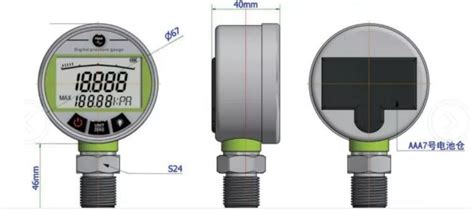 80 Mm Various Unit Conversions High Precision Digital Manometer Digital ...