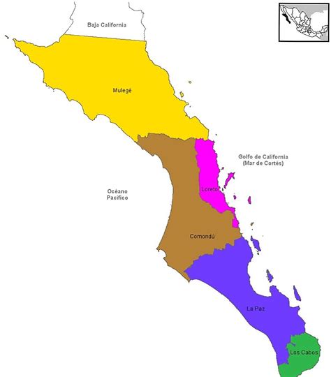 Mapas de Baja California Sur - Mapa Físico, Geográfico, Político ...