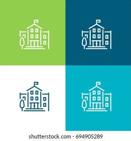 University Green Blue Material Color Minimal Stock Vector (Royalty Free ...