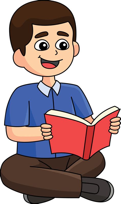 100th Day Of School Student Reading Book Clipart 15529369 Vector Art at ...