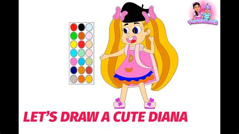 Roma draws a picture to surprise Diana | drawing for kids step by step ...