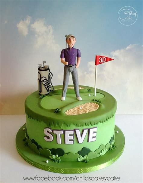 Golf Cake Shaped Like A Fairway | Golf Party Ideas | Golf birthday ...