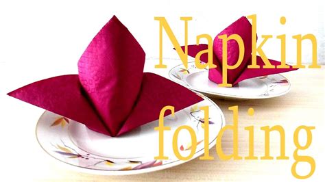 How to fold a Napkin Flower (Lily)? Folding Napkins easy - YouTube