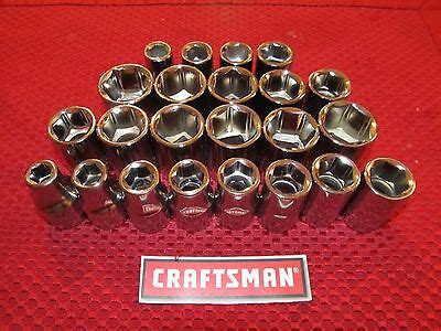 Craftsman - 1/2" Drive 6 Point Sockets - Metric and SAE - Choose Size ...