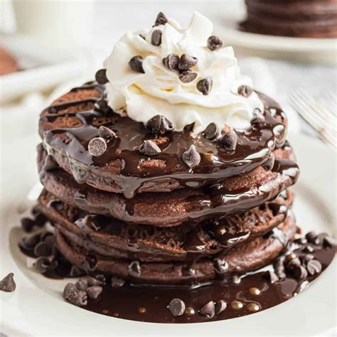 Double Chocolate Whole Wheat Pancakes • Pancake Recipes