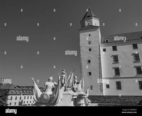 bratislava at the danube river Stock Photo - Alamy