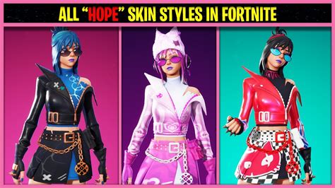 ALL HOPE SKIN STYLES IN FORTNITE CHAPTER 5 SEASON 1 - YouTube