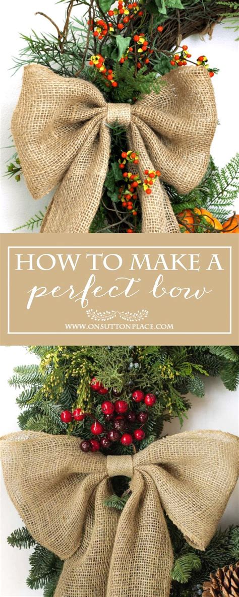 How To Make A Bow for a Wreath - On Sutton Place | Christmas wreath ...