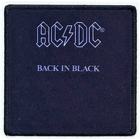 AC/DC 'Back In Black' (Iron On) Patch | Eyesore Merch