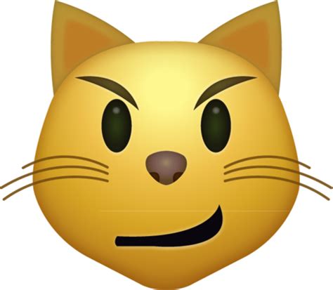 Smirk Cat Emoji [Free Download IOS Emojis] | Emoji Island Angry Face ...