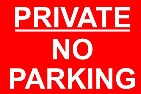 Private NO Parking Sign - Rigid PVC A4 300x200mm - High Quality Screen ...