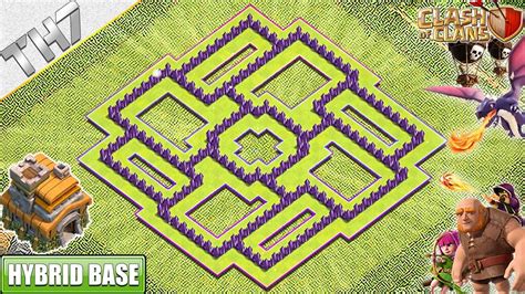 NEW BEST! TH7 HYBRID Base | TH7 Base with COPY LINK - Clash of Clans ...