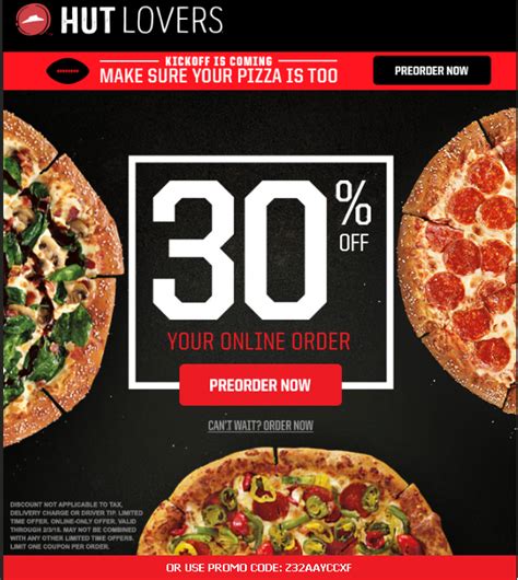 Pizza Hut Coupons Online Order: Get 30% off + Contactless Food Delivery