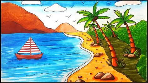 Beach Scene Sketch