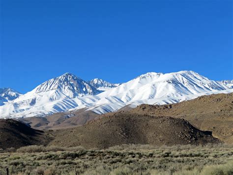 Snow capped mountains in the Sierra Nevada image - Free stock photo ...