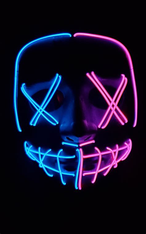 Purge Halloween Double Color Neon Glow Mask – Neon Culture