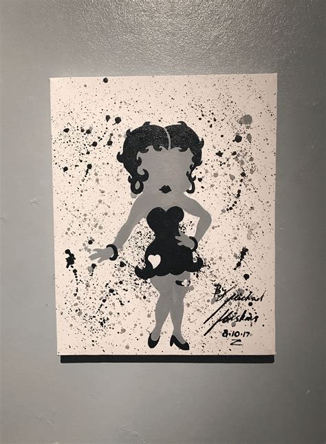 Betty Boop canvas | Betty boop art, Cartoon painting, Betty boop posters