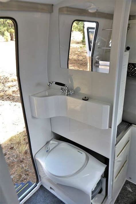 58 Small RV Bathroom Design Ideas to Inspire You | Van with bathroom ...