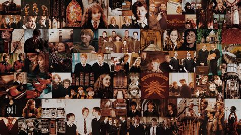 Download Harry Potter Aesthetic Gryffindor Collage Wallpaper ...