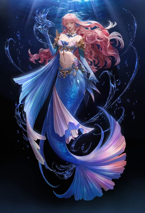 ArtStation - Mermaid, Chungla . | Anime mermaid, Mermaid drawings ...