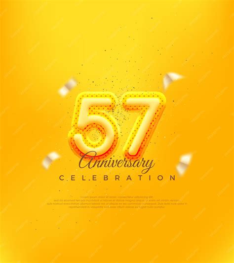 Premium Vector | Unique number with yellow balloon number illustration ...