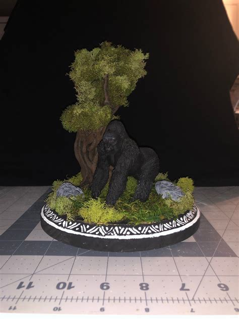 Silverback Gorilla Figure Habitat Diorama | Etsy