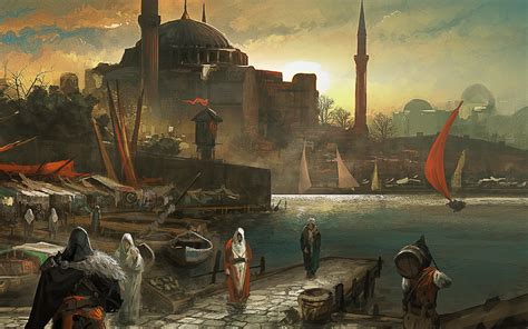 drawing constantinople istanbul hagia sophia assassins creed assassins ...