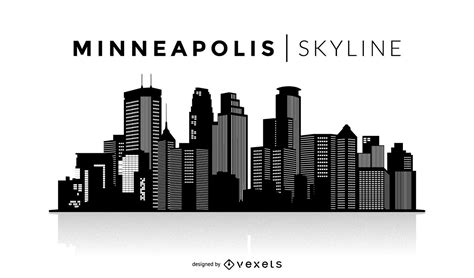 Minneapolis Silhouette Skyline Vector Download