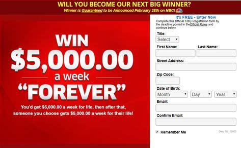 PCH Win $5,000 A Week Forever Sweepstakes Entry 2020 in 2020 ...