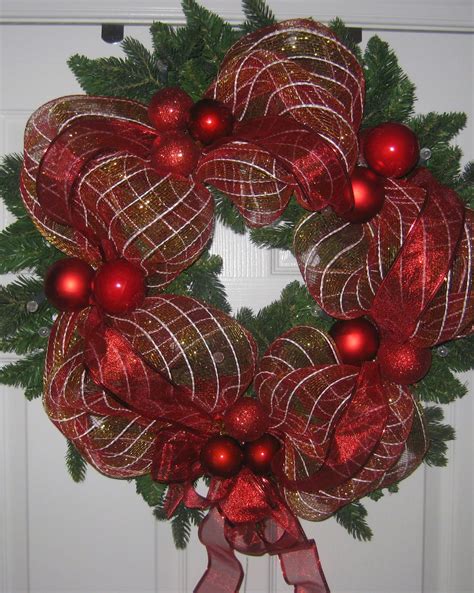 Ribbon mesh wrapped wreath DIY project, Easy for Beginners